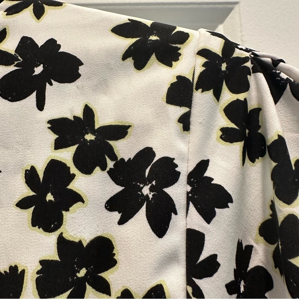 Love, Whit by Whitney Port Black and White Floral Wrap Dress - Picture 6 of 6